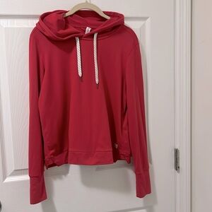 Vuori Melon Red Essential Hoodie in Dreamknit - Small
